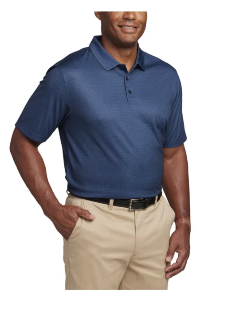 Pebble Beach Men's Performance Polo Shirt Short Sleeve Blue Size XL